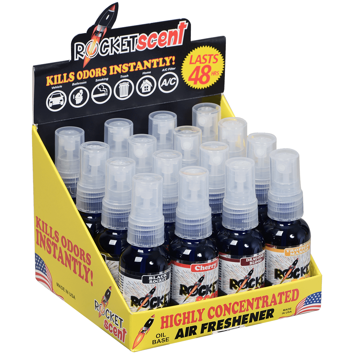 Freshener Rocket Scent Air Freshener Mix #5 Assorted 1 Oz 16 Ct Display