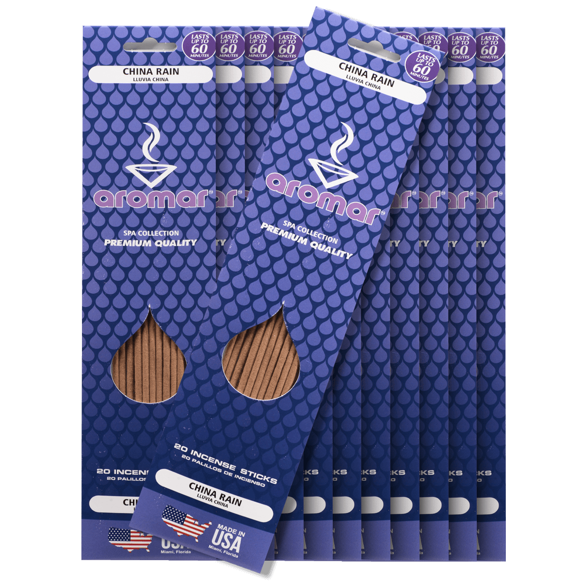 Incense Sticks Aromar China Rain 12 20 Ct Packs