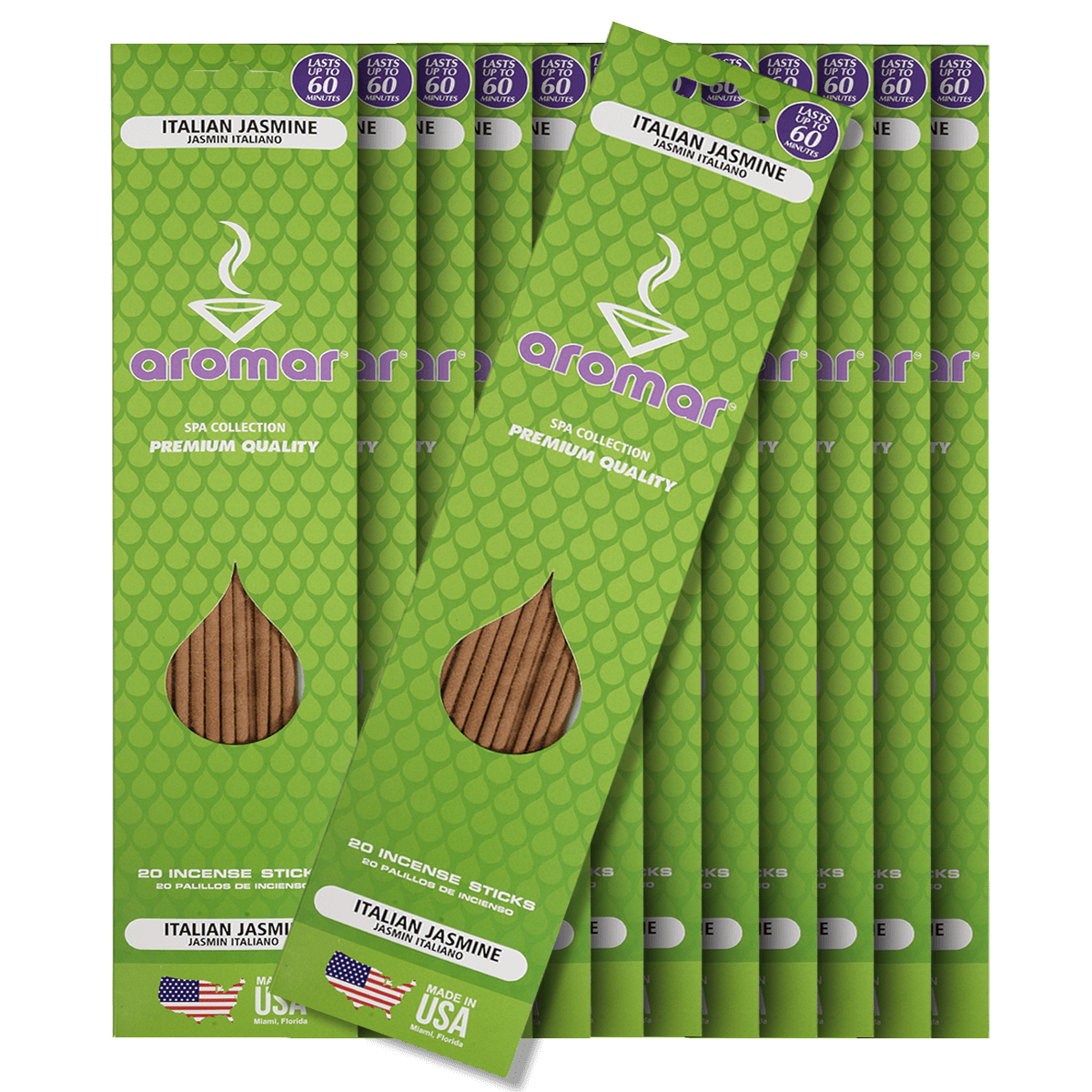 Incense Sticks Aromar Italian Jasmine 12 20 Ct Packs