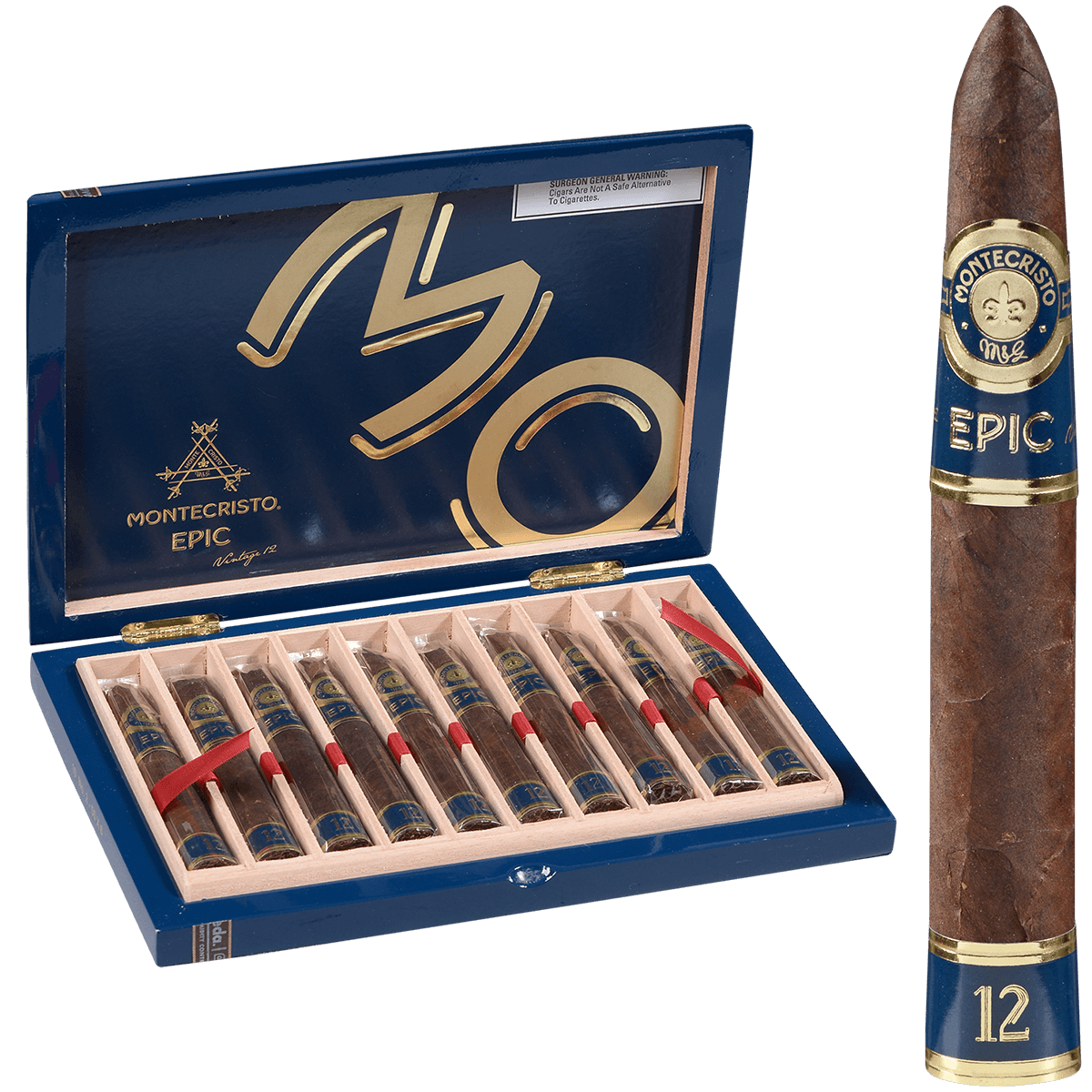 Montecristo Epic 12 Blue No.2 10 Ct Box 6.00X50