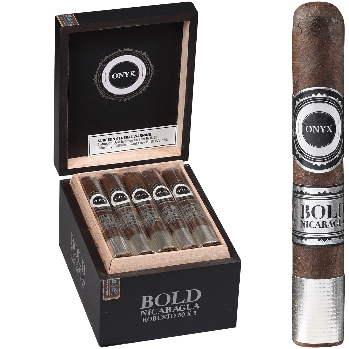 Onyx Bold Nicaragua Robusto 20 Ct Box 5.00X50