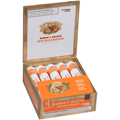 Romeo Y Julieta 1875 Nicaragua Clemenceau Em Tubo 10 Ct. Box 6.00X50