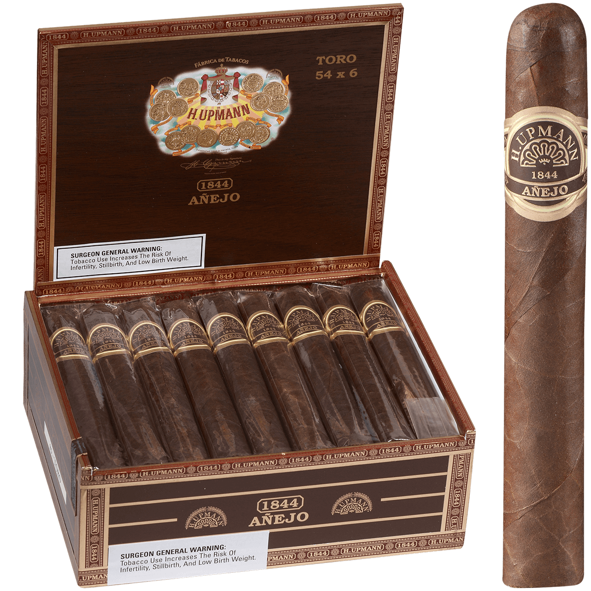 H.Upmann 1844 Anejo Toro 25 Ct Box 6.00X54