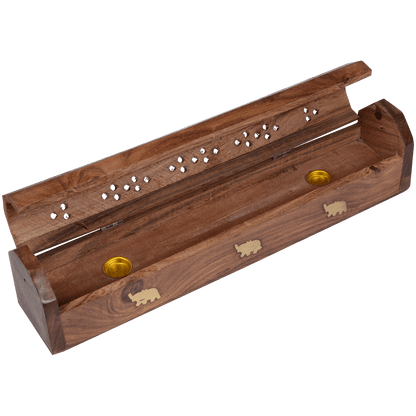 Incense Wood Box Burner Aromar Elephant 2 Ct Pack