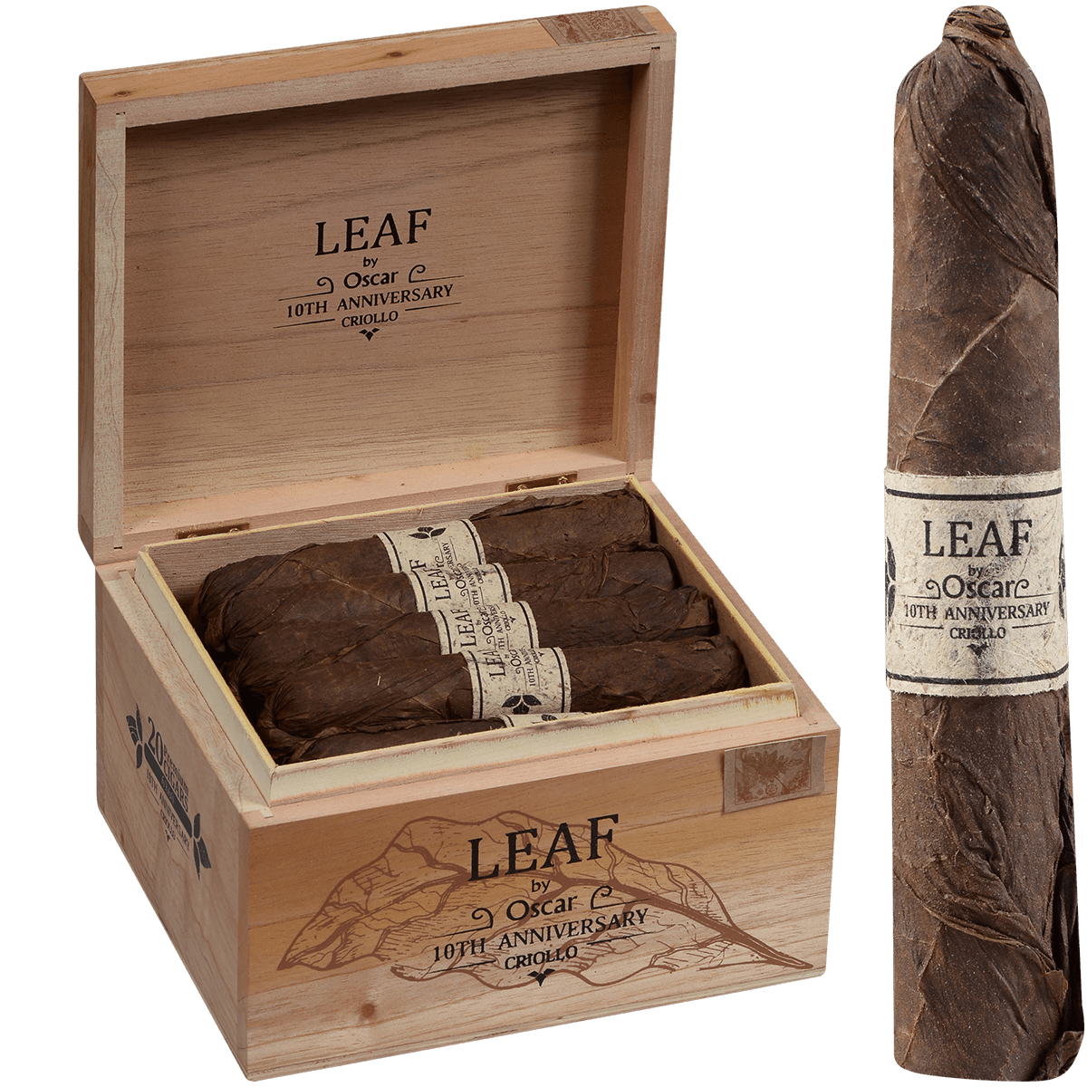 Leaf By Oscar 10Th Criollo Sixty 20 Ct Box 6.00X60