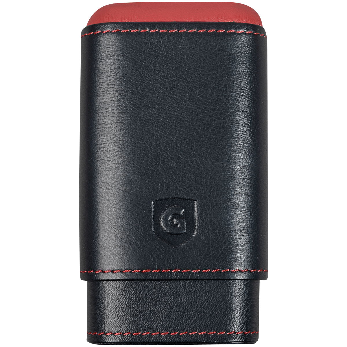 Cigar Case Guardsman 3 Finger Black & Red 8.5X62