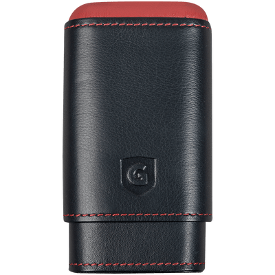 Cigar Case Guardsman 3 Finger Black & Red 8.5X62