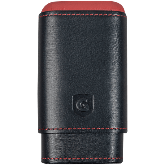 Cigar Case Guardsman 3 Finger Black & Red 8.5X62