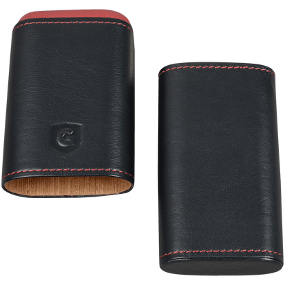 Cigar Case Guardsman 3 Finger Black & Red 8.5X62