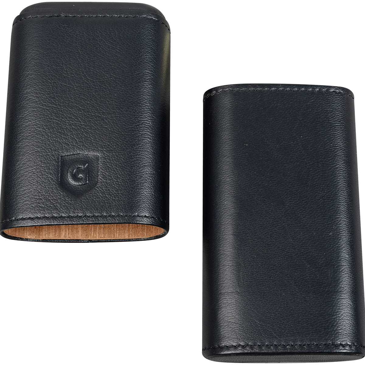 Cigar Case Guardsman 3 Finger Black & Black 8.5X62