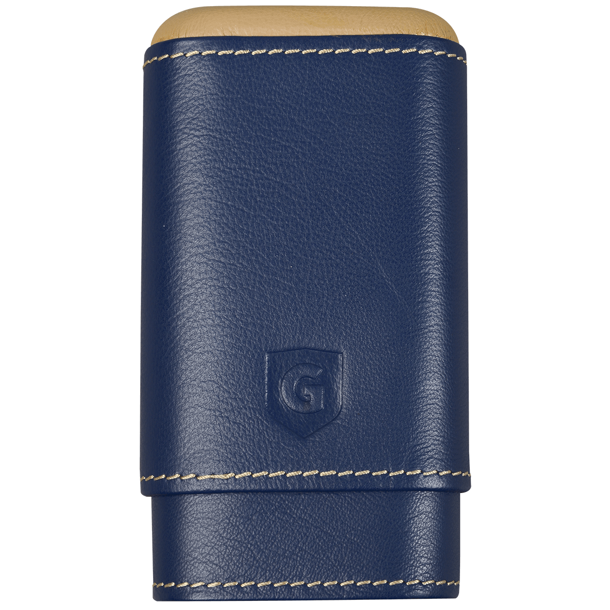 Cigar Case Guardsman 3 Finger Navy & Gold 8.5X62