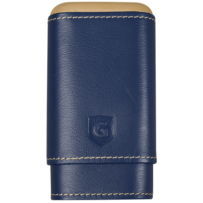 Cigar Case Guardsman 3 Finger Navy & Gold 8.5X62