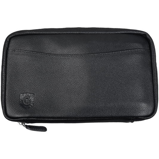 Cigar Case Guardsman Large Travel Black & Grey (With Wooden Cigar Tray)