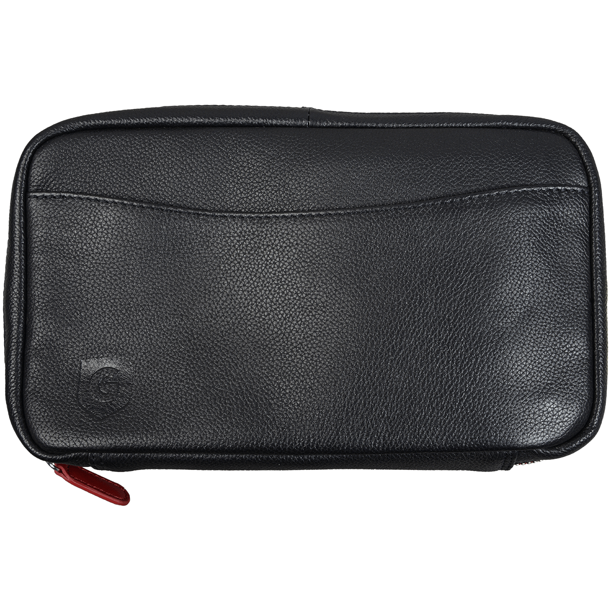 Cigar Case Guardsman Large Travel Black & Red (With Wooden Cigar Tray)