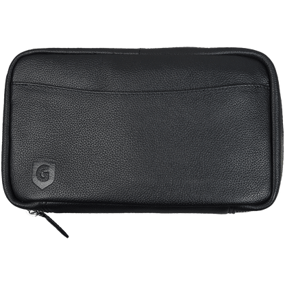 Cigar Case Guardsman Large Travel Black & Black (With Wooden Cigar Tray)