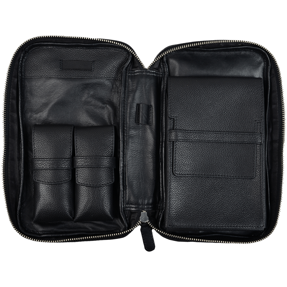 Cigar Case Guardsman Large Travel Black & Black (With Wooden Cigar Tray)