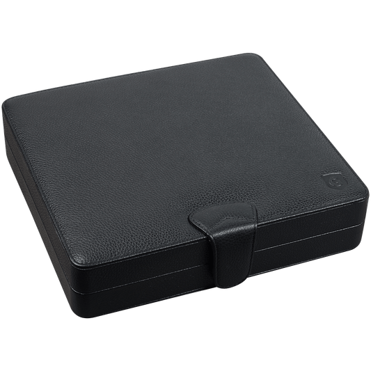 Humidor Guardsman Black Leather Travel 20 Ct