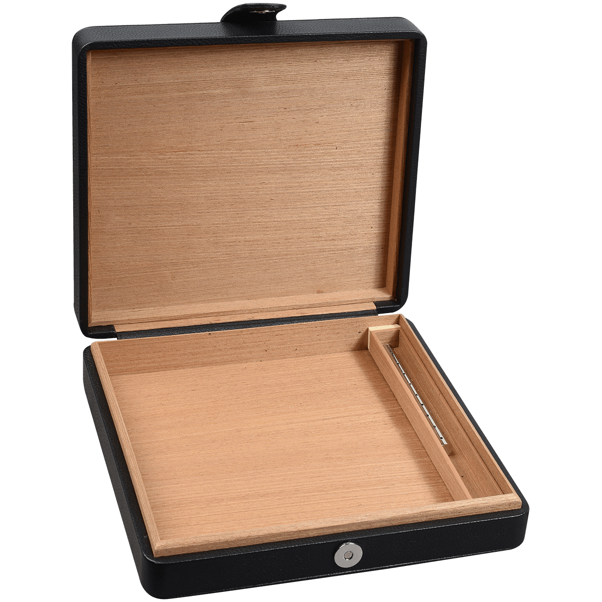Humidor Guardsman Black Leather Travel 20 Ct