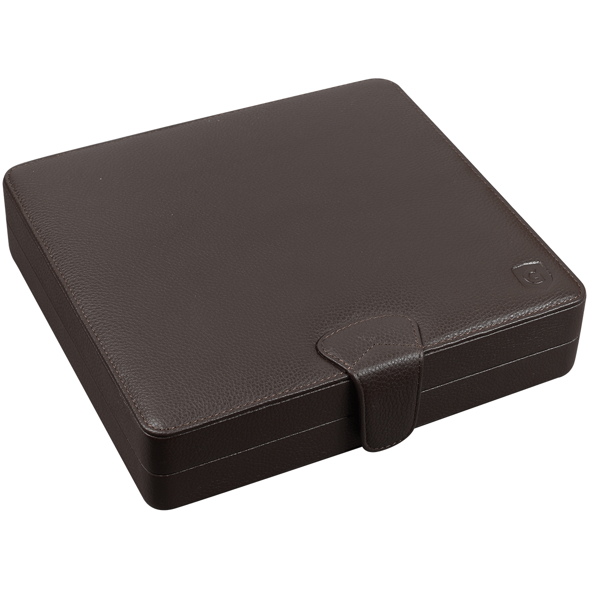 Humidor Guardsman Brown Leather Travel 20 Ct