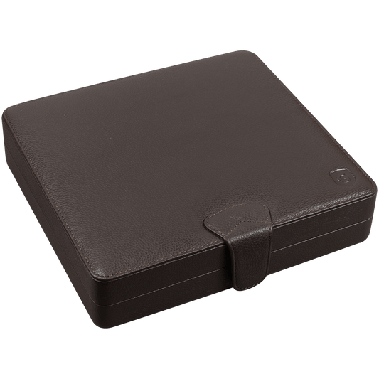 Humidor Guardsman Brown Leather Travel 20 Ct