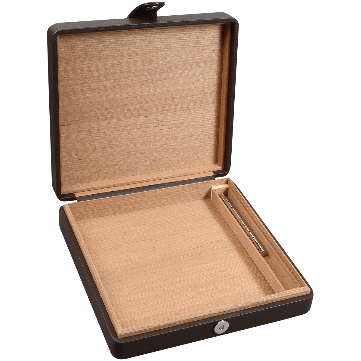 Humidor Guardsman Brown Leather Travel 20 Ct