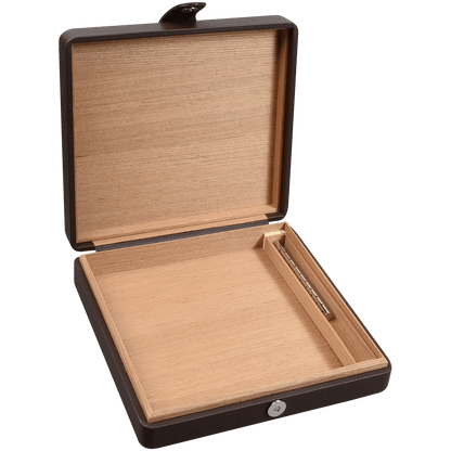 Humidor Guardsman Brown Leather Travel 20 Ct