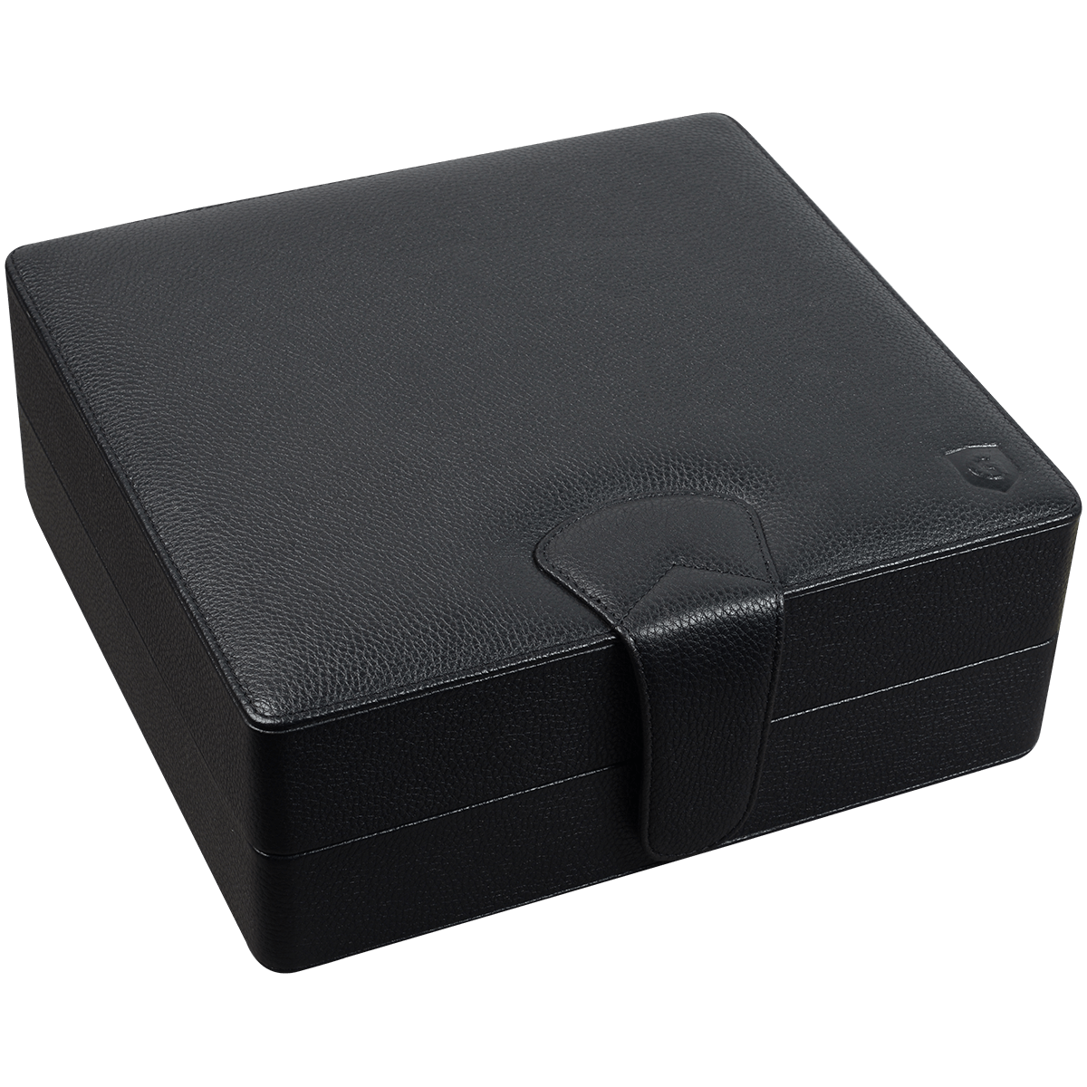 Humidor Guardsman Black Leather Travel 30 Ct