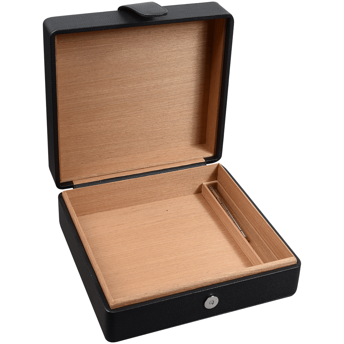 Humidor Guardsman Black Leather Travel 30 Ct