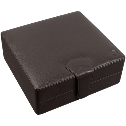 Humidor Guardsman Brown Leather Travel 30 Ct