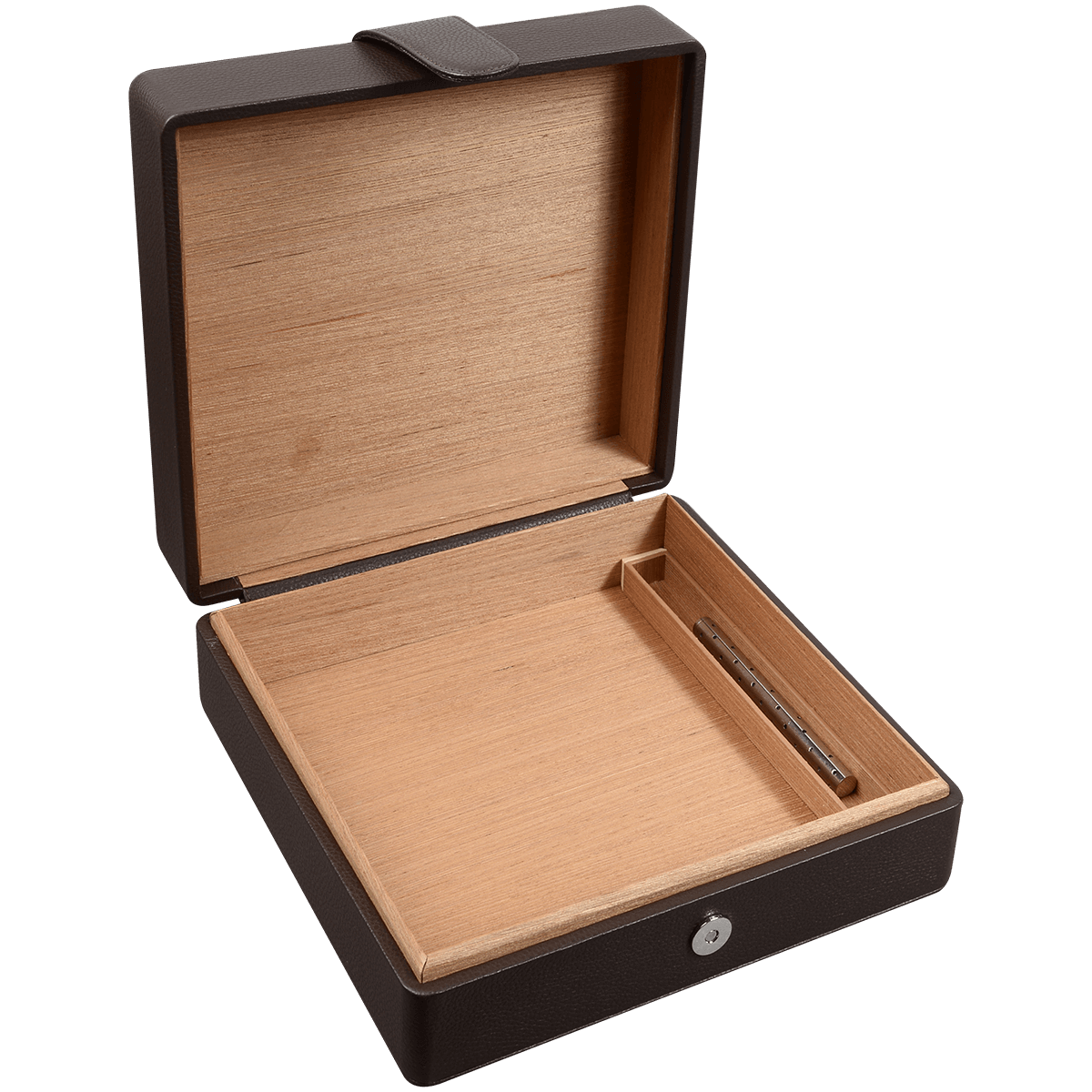 Humidor Guardsman Brown Leather Travel 30 Ct
