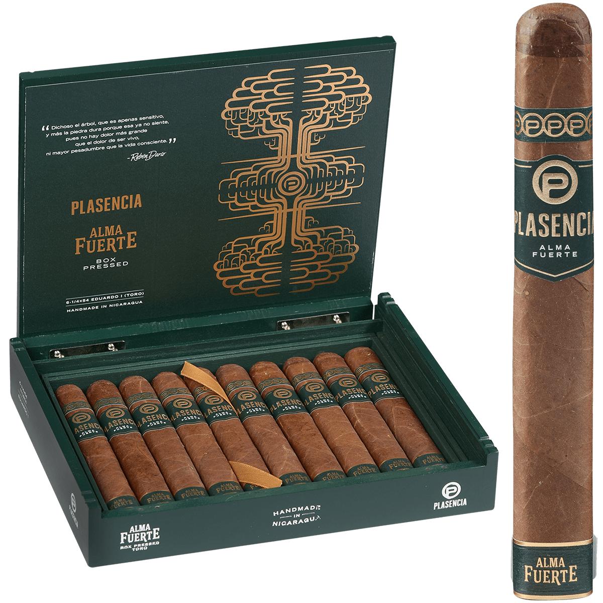 Plasencia Alma Fuerte Nestor Iv Toro 10 Ct. Box 6.25X54
