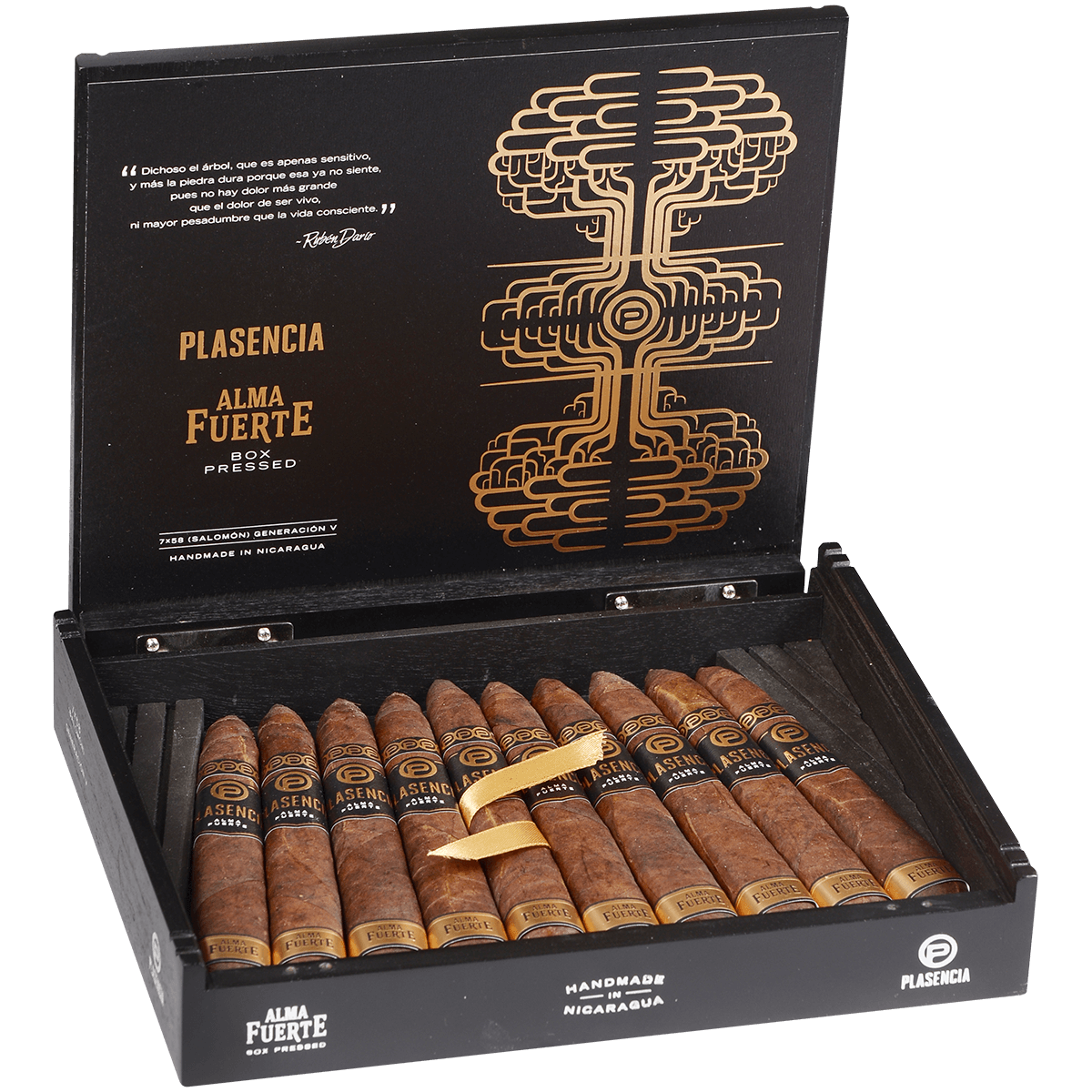 Plasencia Alma Fuerte Generacion V Salomon 10 Ct. Box 7.00X58