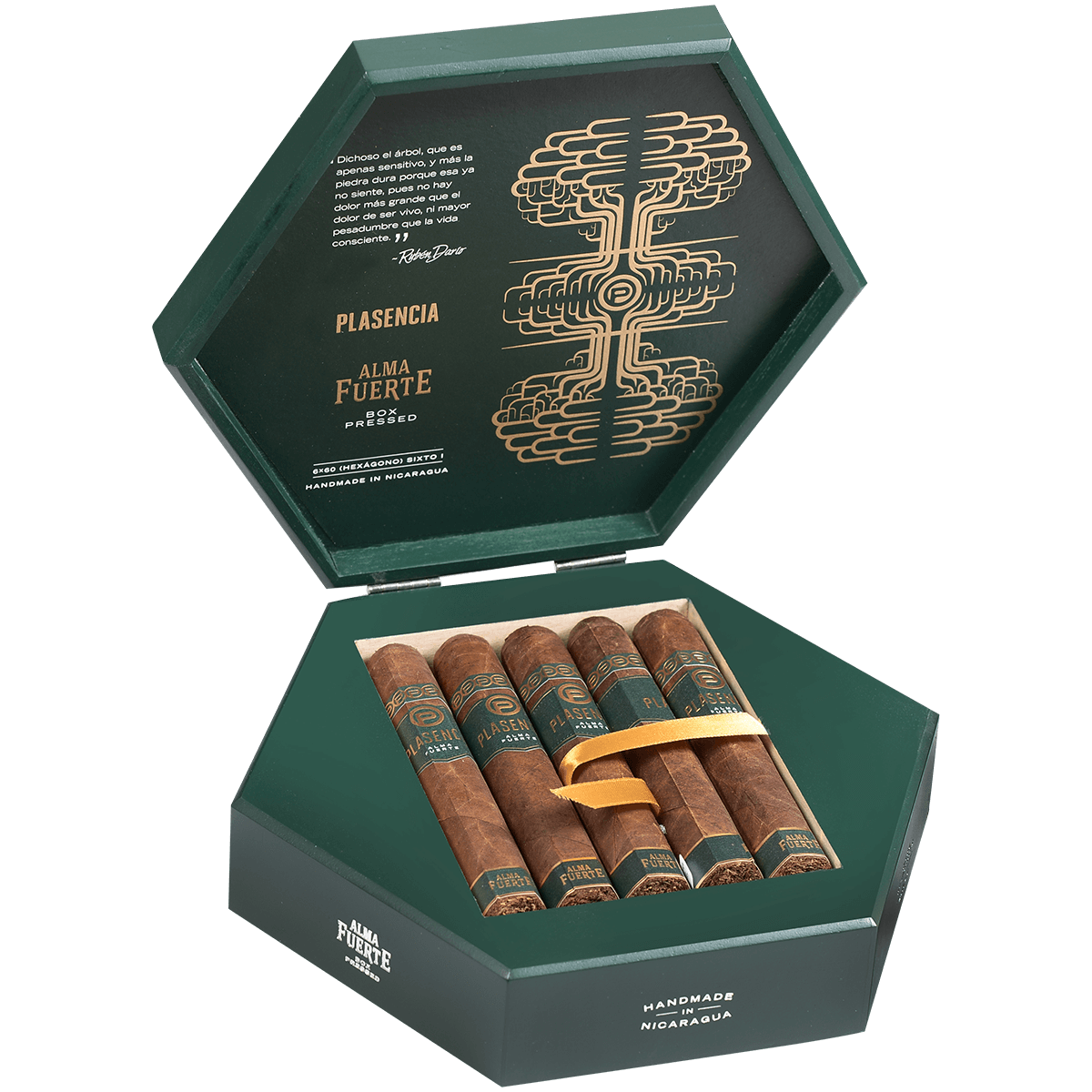 Plasencia Alma Fuerte Natural (Colorado Claro) Sixto Hexagon 10 Ct.Box 6.00X60