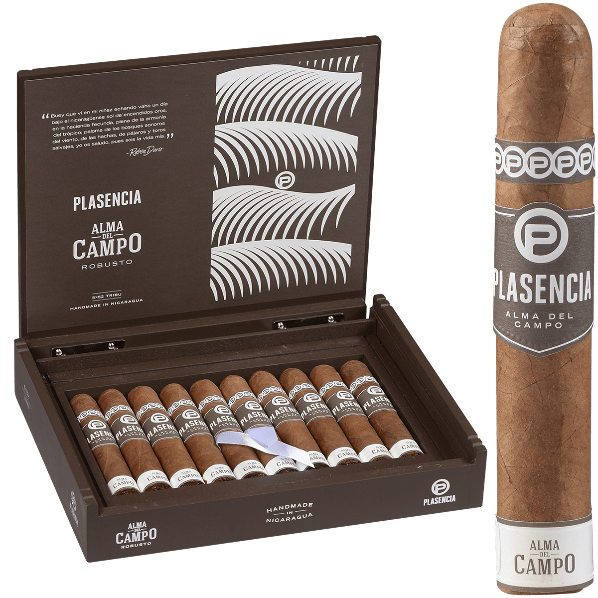 Plasencia Alma Del Campo Tribu Robusto 10 Ct.Box 5.00X52