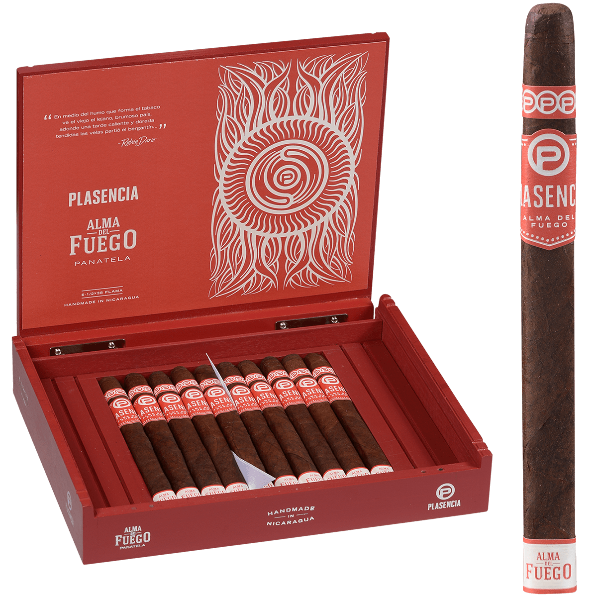 Plasencia Alma Del Fuego Flama Panetela 10 Ct.Box
