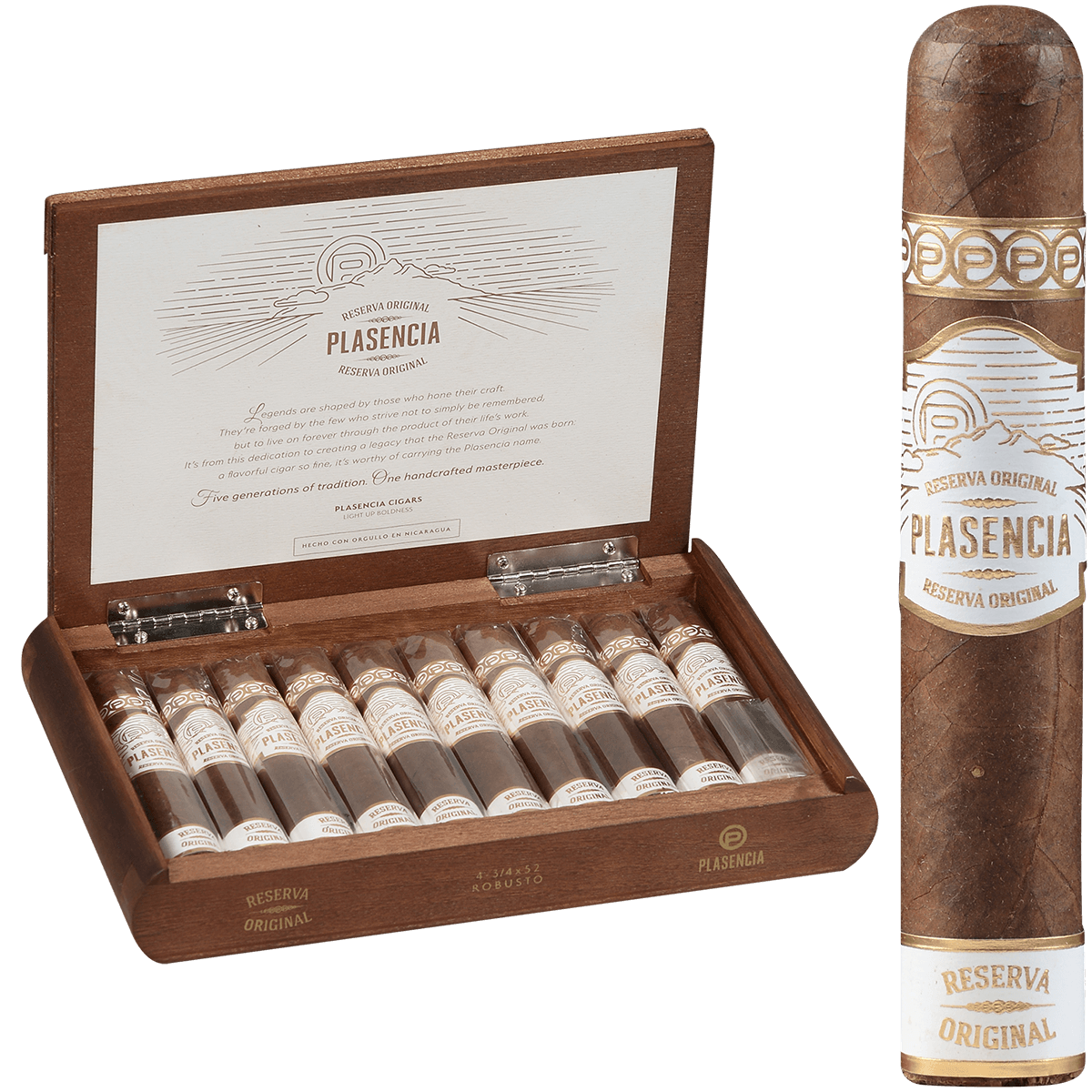 Plasencia Reserva Original Robusto 10 Ct. Box 4.75X52