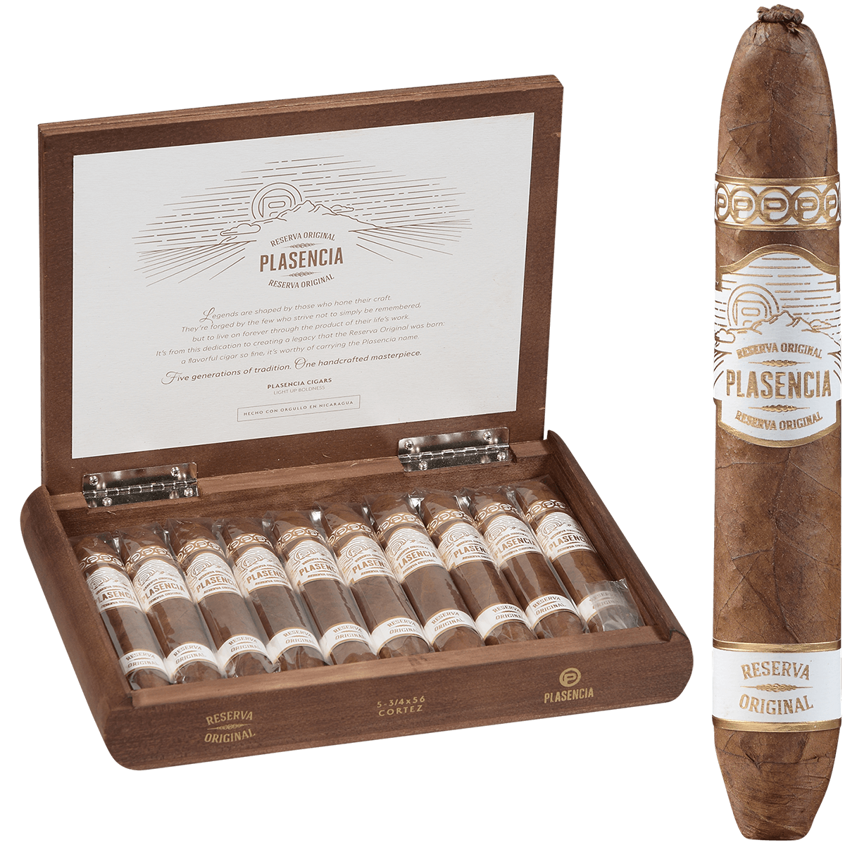 Plasencia Reserva Original Cortez Toro 10 Ct. Box 5.75X56