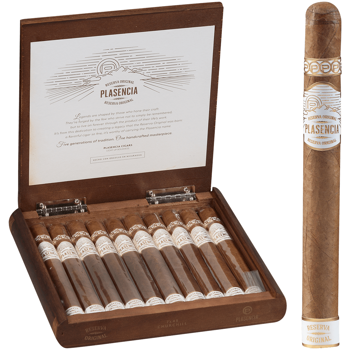 Plasencia Reserva Original Churchill 10 Ct. Box 7.00X48