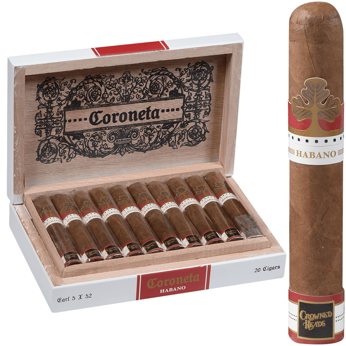 Crowned Heads Coroneta Habano Earl 20 Ct 5.00X52