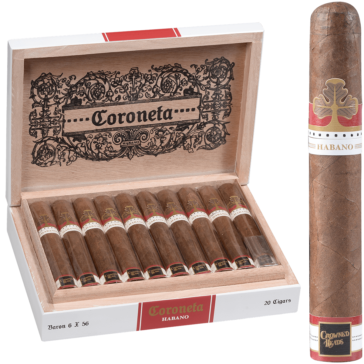 Crowned Heads Coroneta Habano Baron 20 Ct 6.00X56