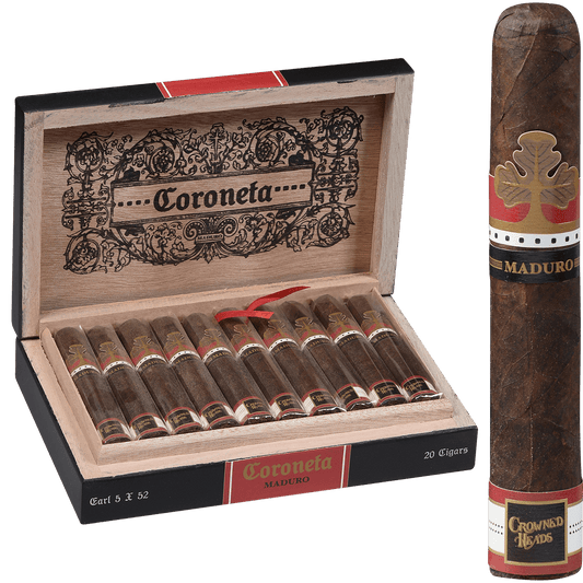 Crowned Heads Coroneta Maduro Earl 20 Ct 5.00X52