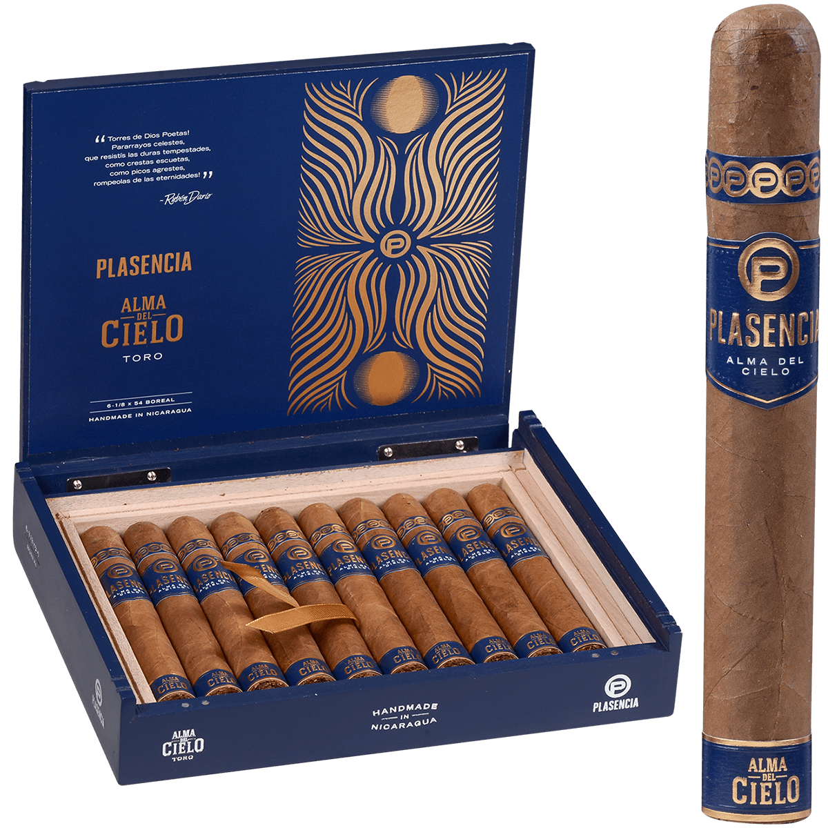 Plasencia Alma Del Cielo Boreal Toro 10 Ct. Box 6 1/8X54