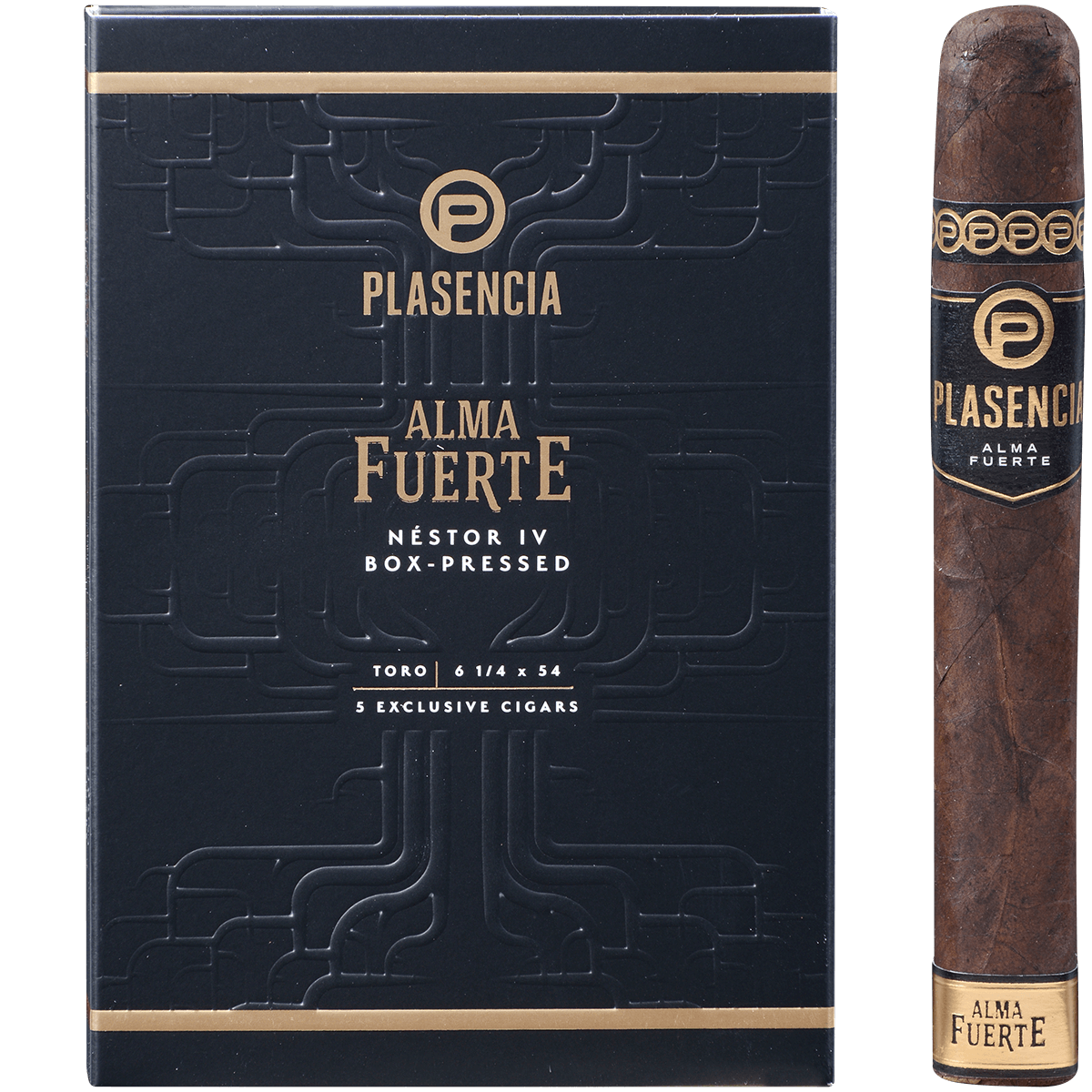 Plasencia Alma Fuerte Nestor Iv Toro 5/5 Packs 6 1/4X54