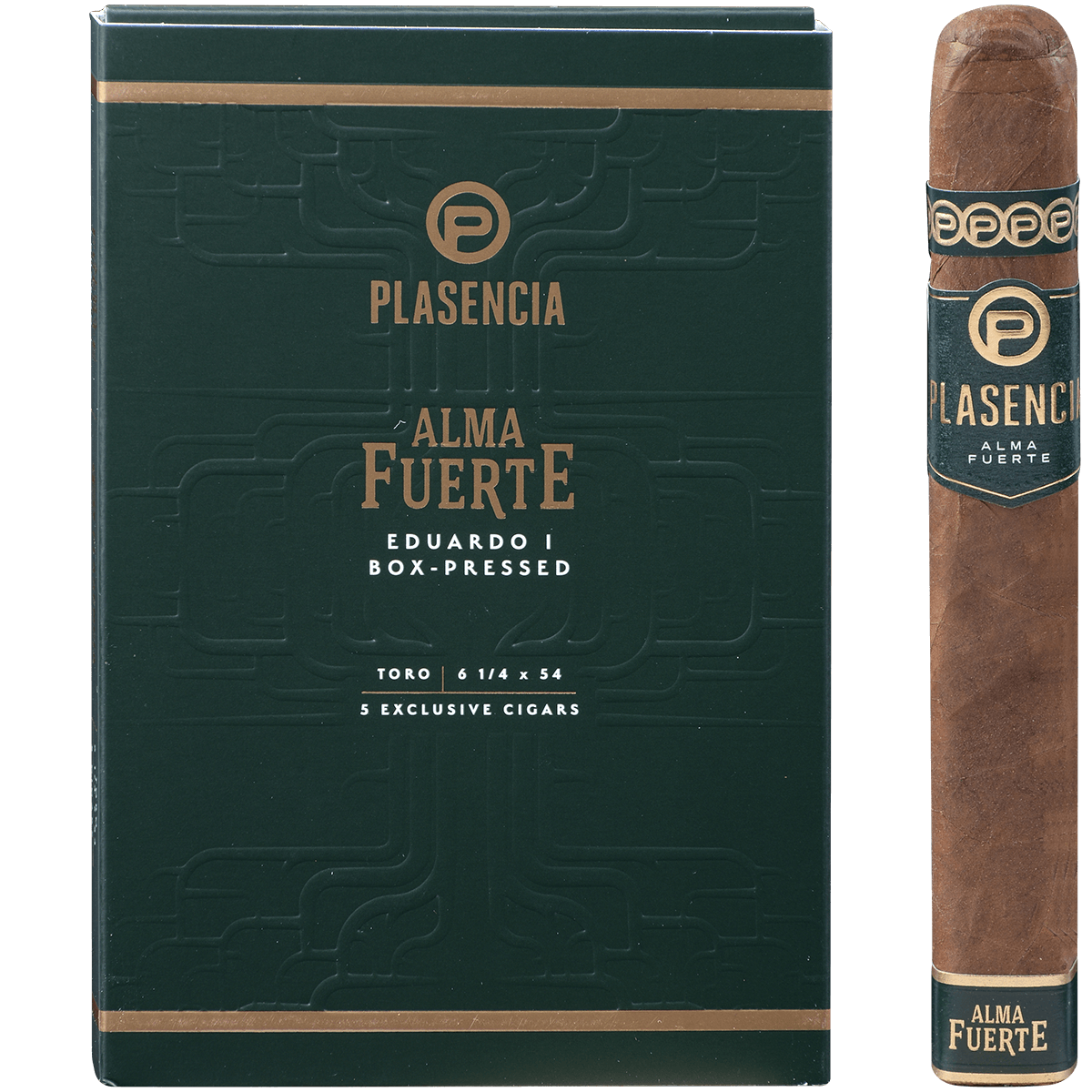 Plasencia Alma Fuerte Natural Eduardo I Toro 5/5 Packs 6 1/4X54