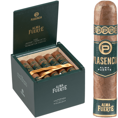 Plasencia Short Smokes Alma Fuerte Natural Robustos Corto 20 Ct. Box 4X52