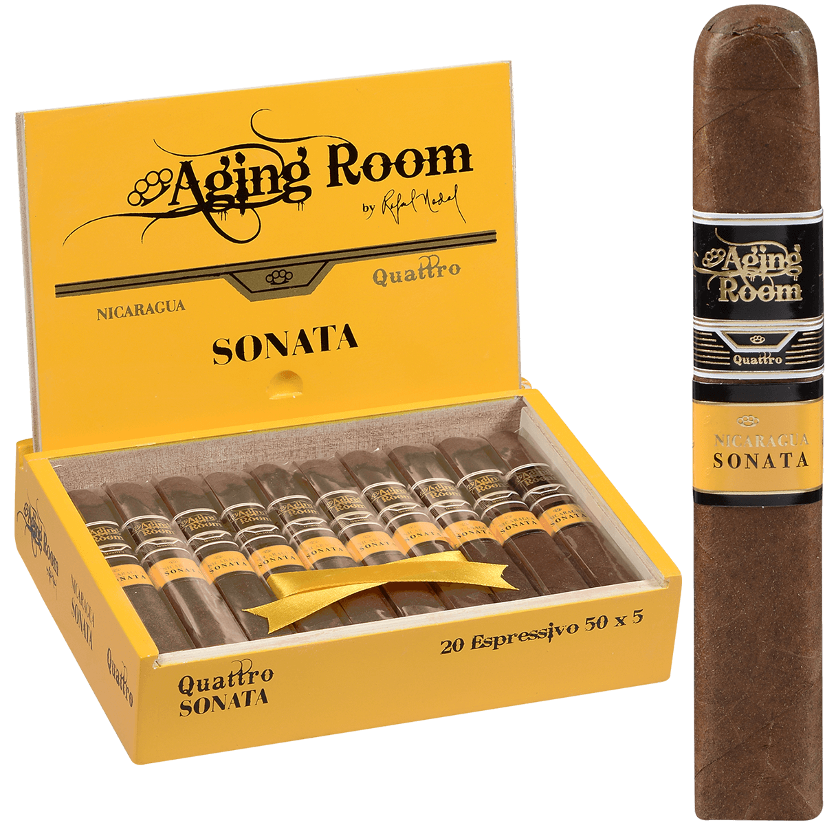 Aging Room Quattro Nicaragua Sonata Espressivo 20 Ct. Box 5.00X50