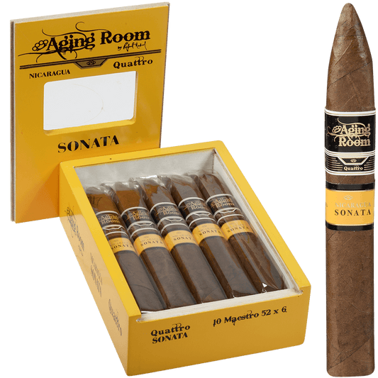 Aging Room Quattro Nicaragua Sonata Maestro 10 Ct. Box 6.00X52