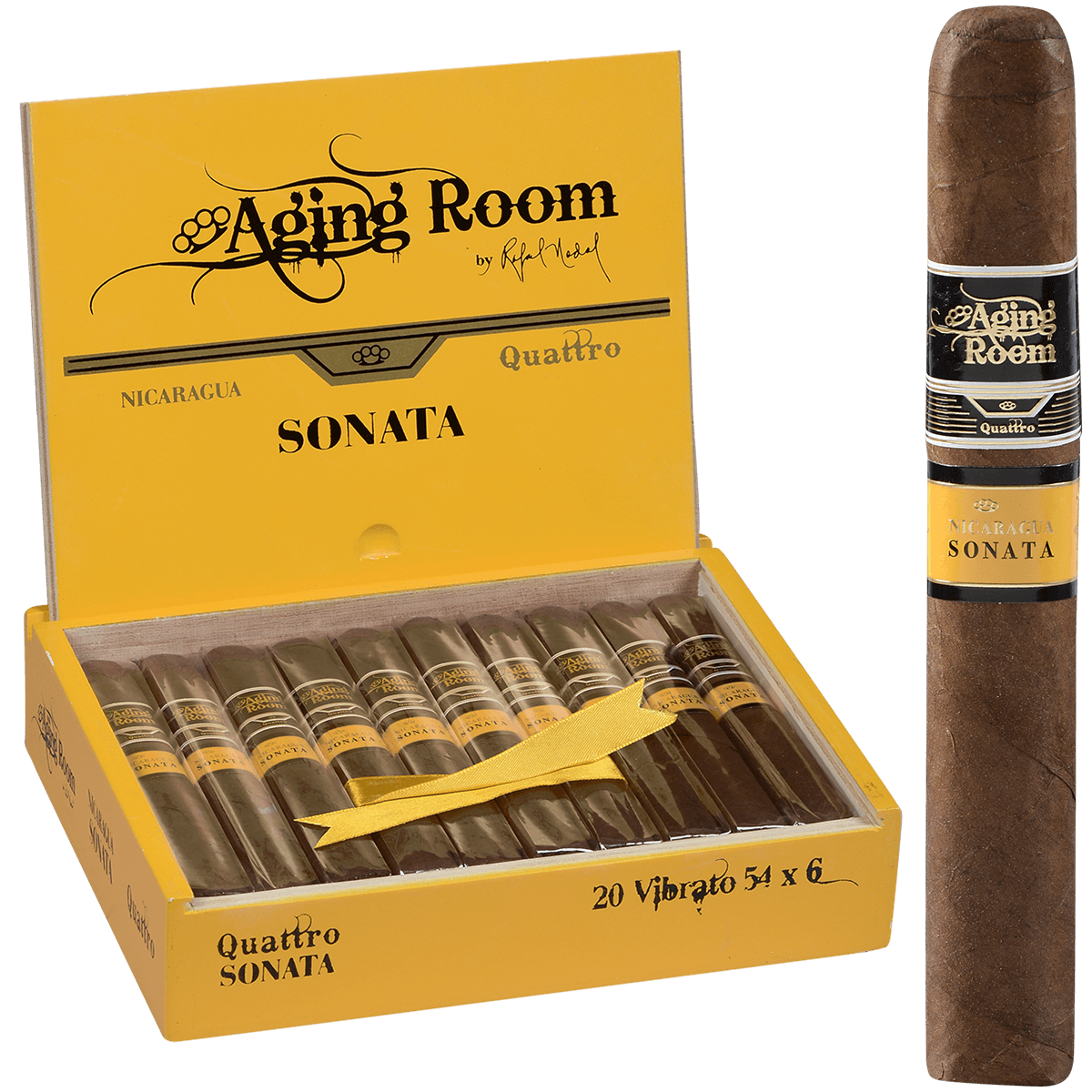 Aging Room Quattro Nicaragua Sonata Vibrato 20 Ct. Box 6.00X54