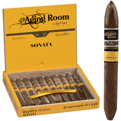 Aging Room Quattro Nicaragua Sonata Figurado 10 Ct. Box 6.50X52