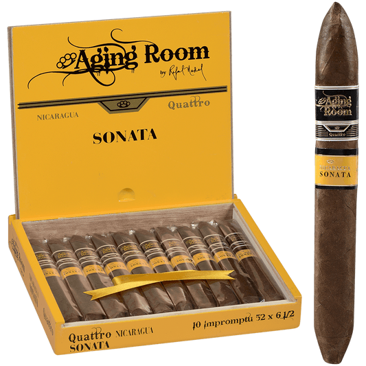 Aging Room Quattro Nicaragua Sonata Figurado 10 Ct. Box 6.50X52